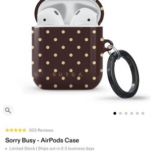 Brown Polka Dot AirPods Case